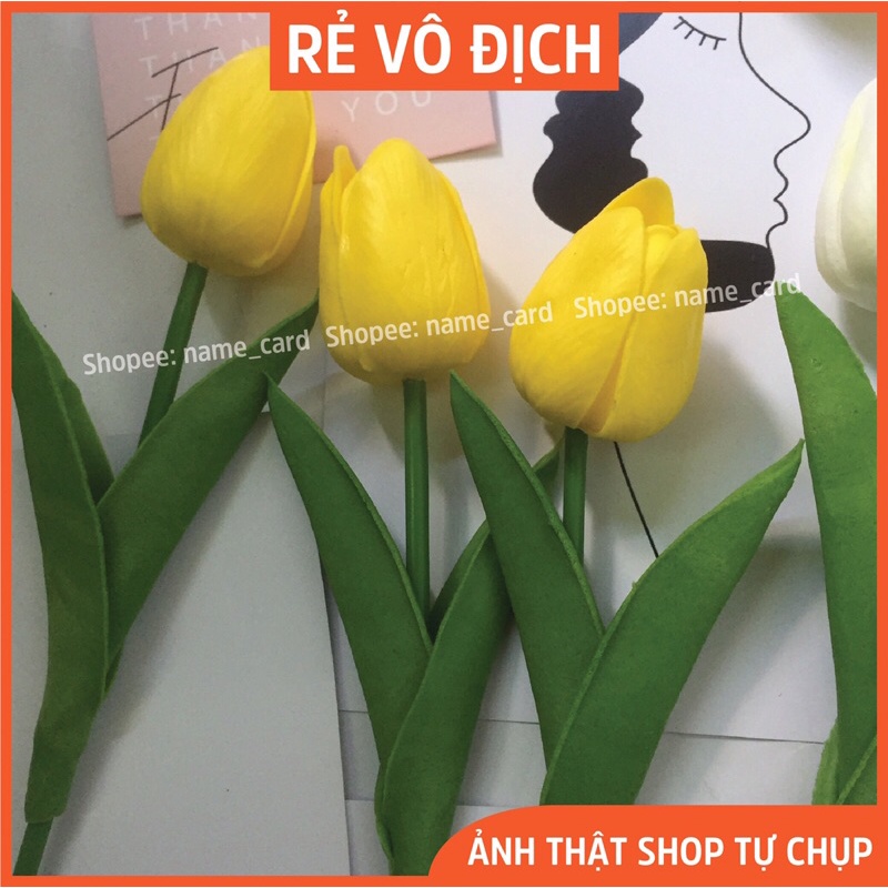 Hoa tulip, hoa giả PU cao cấp để trang trí decor nhà cửa, chụp ảnh sản phẩm sinh động rẻ đẹp