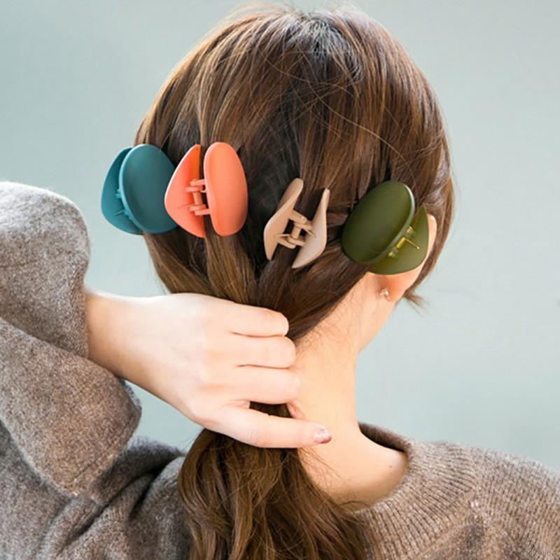 Kẹp tóc càng cua bằng nhựa acrylic màu trơn đơn giản dành cho nữ