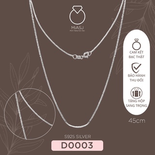 Dây chuyền nữ vòng cổ nữ Bạc Ý S925 miễn phí xi kim dây mì kim cương mỏng cao cấp D0003| Mi.A trang sức bạc