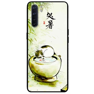 Ốp lưng Oppo Reno 3 / A91 - Reno 3 Pro - Reno 4 - Reno 4 Pro - Reno 5 - Reno 5 Pro mẫu Mèo Chậu Nước