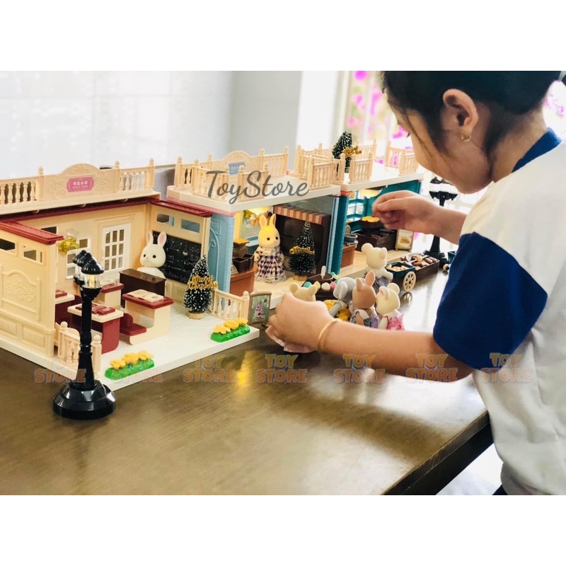 Bộ đồ chơi nhà thỏ bằng nhựa cao cấp đáng yêu cho bé toystore FUDAER