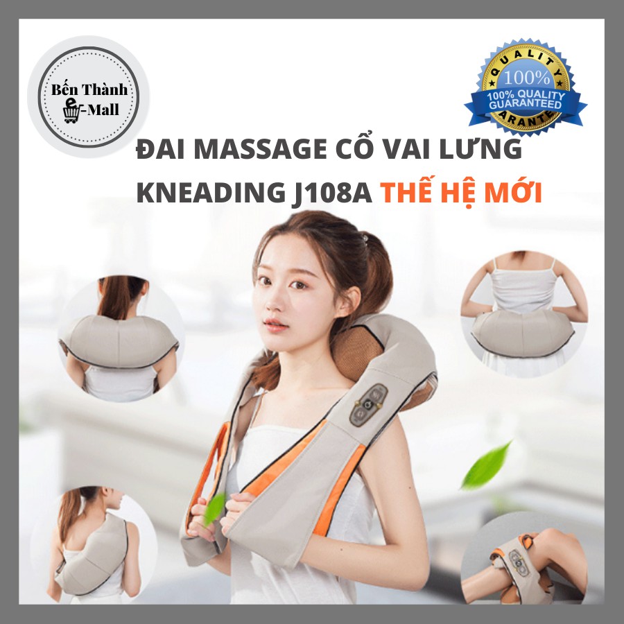 ✈️ [Freeship] ĐAI MASSAGE CỔ VAI LƯNG KNEADING MASSAGER J108A [Chế độ xoa bóp & hồng ngoại]