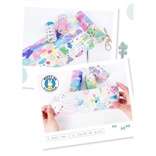 Băng dán Washi tape COLOR SERIES 8cm
