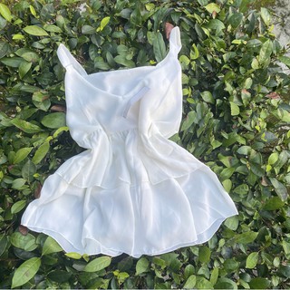 ÁO HAI DÂY BABYDOLL ĐEN TRẮNG DÁNG SÀNH ĐIỆU [hình thật]