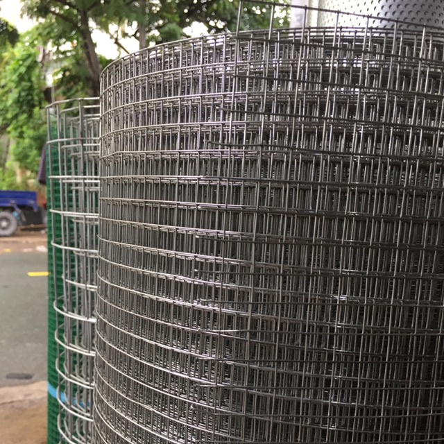 lưới làm lồng chim, lồng làm gà Lưới kẽm và inox304 ô vuông 1/5 khổ 1m ( giá bán theo cuộn 30 mét )