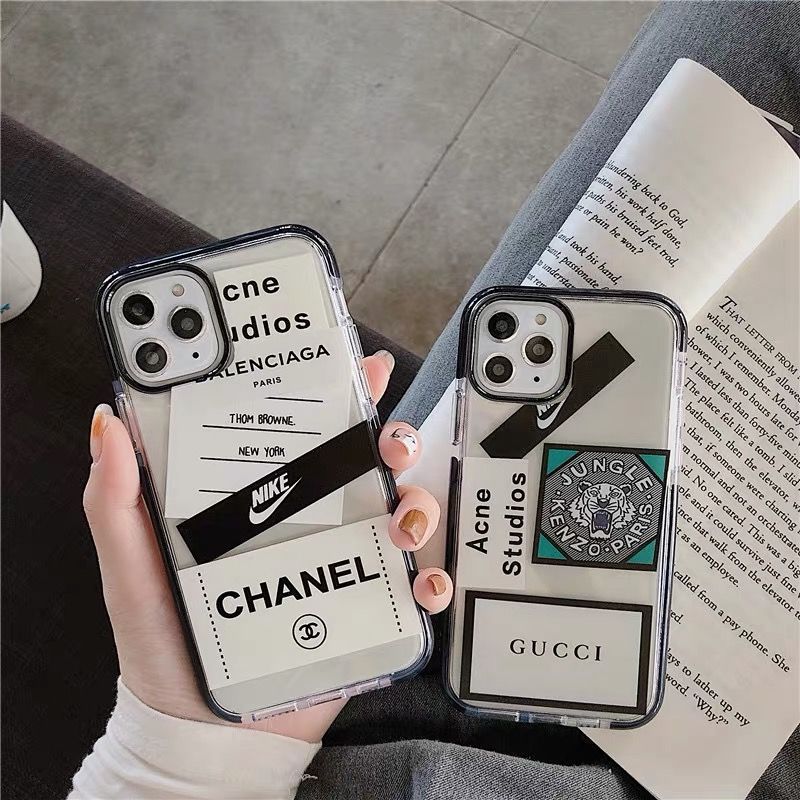 Ốp điện thoại silicone dẻo trong suốt in họa tiết thương hiệu thời trang cho iPhone 11pro 8plus X E2 XR Xsmax 6S 7 | BigBuy360 - bigbuy360.vn
