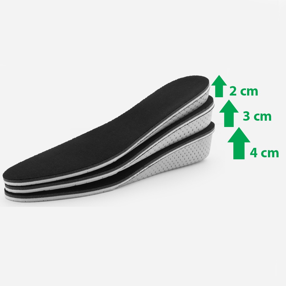 Lót giày tăng chiều cao mặt vải lưới mesh đế tổ ong thoáng khí cao cấp tăng tới 4cm -PK57
