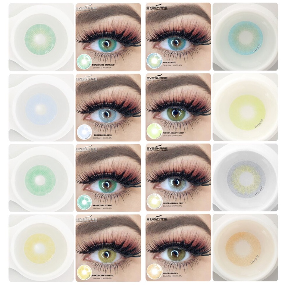 EYESHARE [Hàng mới về] Cặp kính áp tròng màu trang điểm tự nhiên