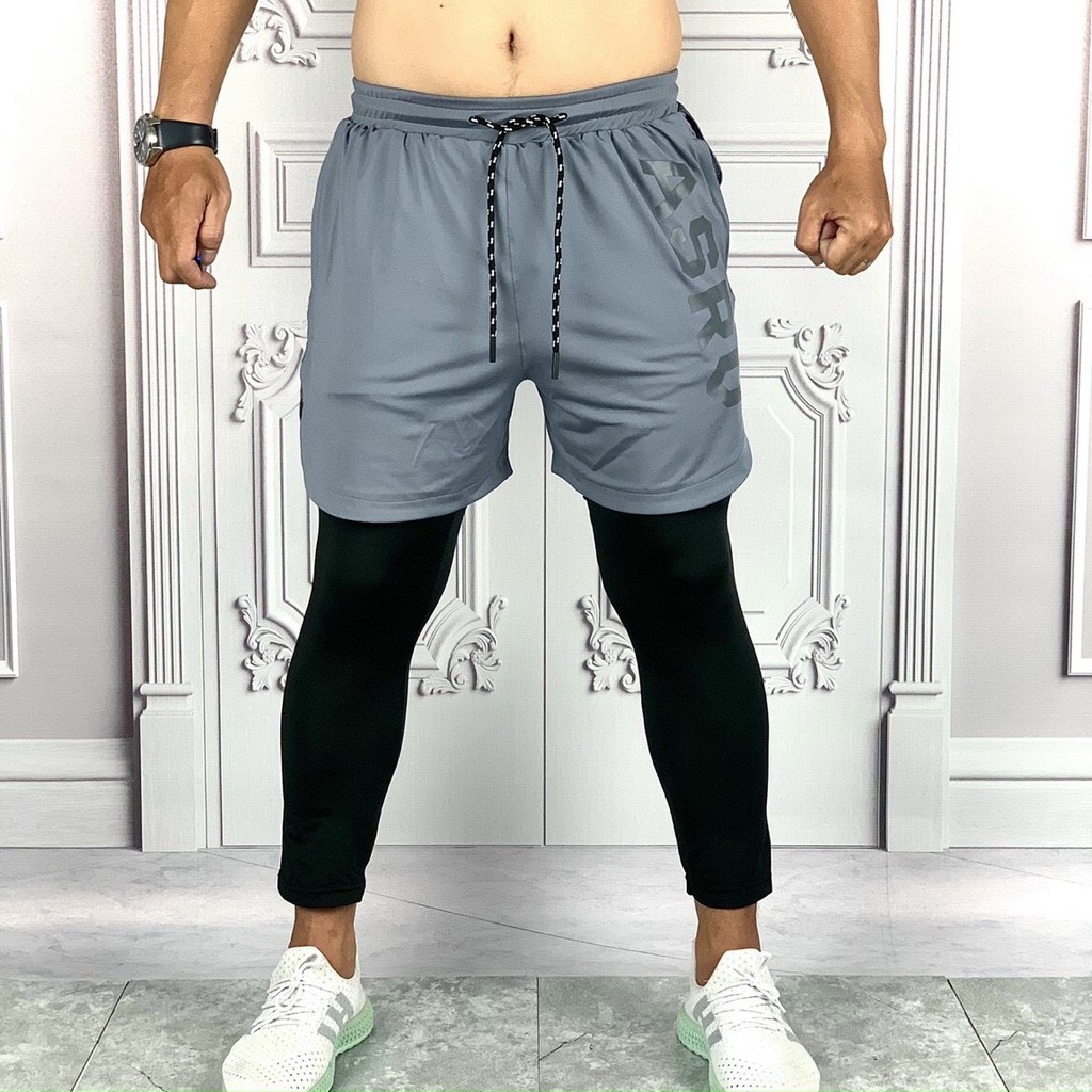 Quần tập gym nam 2 lớp dài STTK04 quần thể thao nam chạy bộ cao cấp vải mát | BigBuy360 - bigbuy360.vn