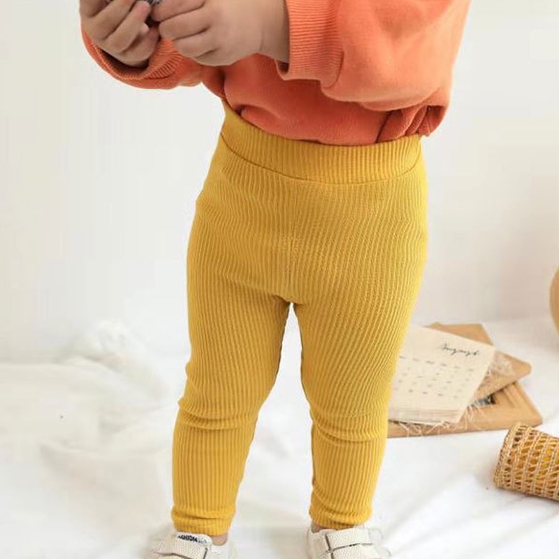 Quần legging BEAR LEADER vải cotton lưng cao phong cách xuân thu cho bé gái