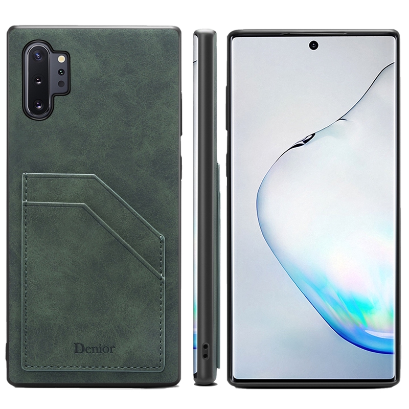 Ốp điện thoại lưng da có ngăn đựng thẻ cho Samsung Galaxy Note 10 10+ | BigBuy360 - bigbuy360.vn