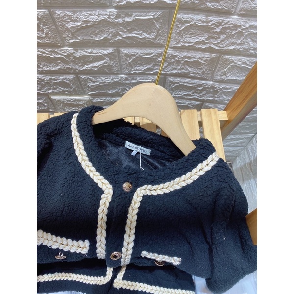 Áo Khoác Len Lông Cừu Viền Thừng Túi Bên Siêu Xinh Có Ảnh Thật Kèm Video | BigBuy360 - bigbuy360.vn