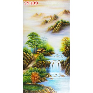 Tranh dán tường 3d khổ dọc trang trí phòng khách giá rẻ đẹp chất liệu decal pp keo sẵn bóc dán
