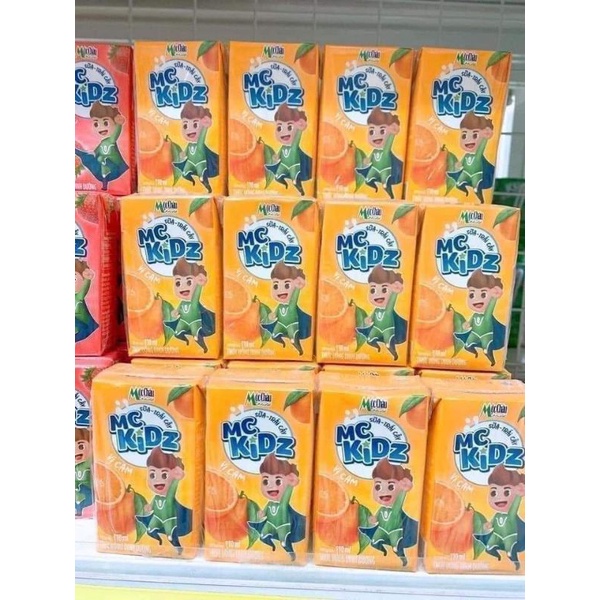 Sữa Mộc Châu kid 110ml vị dâu,cam