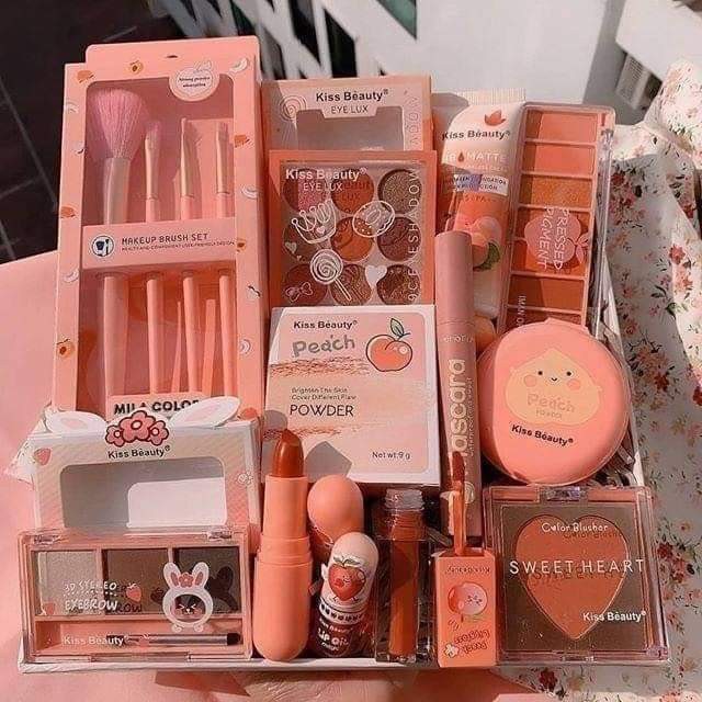 Set trang điểm 11 món cam đào xuất sắc