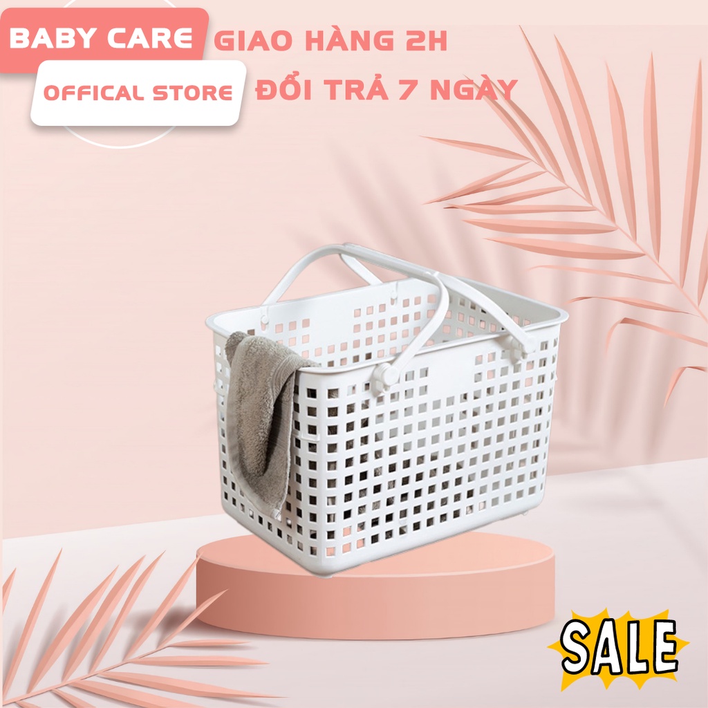 Làn nhựa đựng đồ đi sinh cho mẹ và bé, giỏ đựng đồ đi sinh