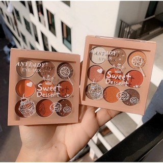 Bảng phấn mắt 9 màu lì / nhũ ngọc trai lấp lánh