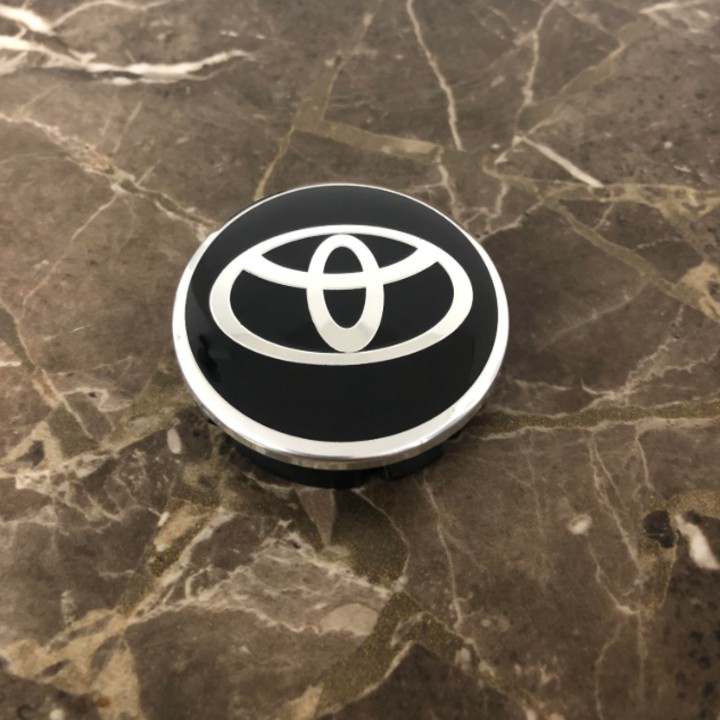 Logo chụp mâm bánh xe ô tô Toyota đường kính 60mm TOYOTA60-D - 01 chiếc