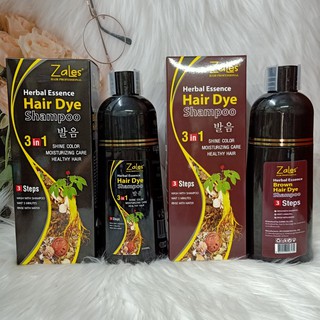 Dầu Gội màu đen - nâu phủ tóc bạc tại nhà hiệu quả 3 trong 1 zales hàn quốc 500ml