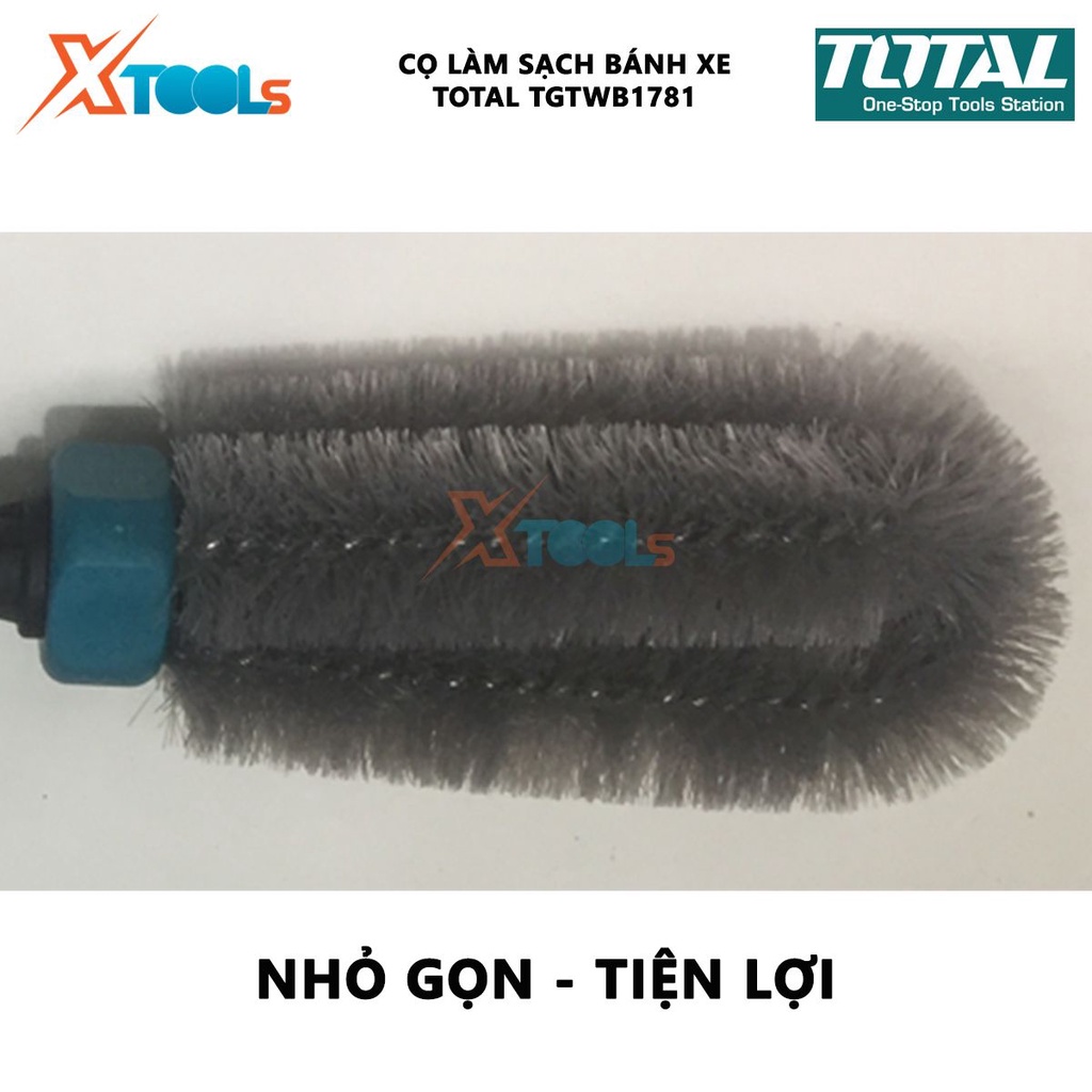 Cọ làm sạch bánh xe TOTAL TGTWB1781 Bàn chải chà rửa Chiều dài 390mm, Chất liệu nhựa PP và PA66+30GF, làm sạch bụi