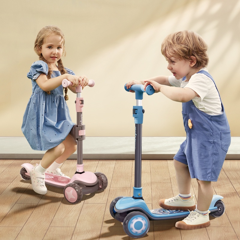 Xe Scooter Cao Cấp 3 Bánh Phát Sáng Gấp Gọn - Mideer Scooter 2 in 1