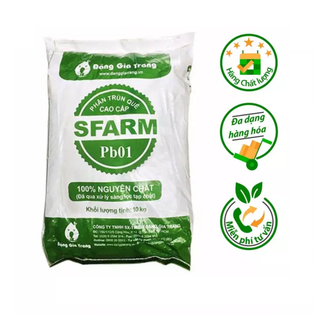 Phân Trùn Quế Sfarm Pb01 chuyên dùng bón rau củ quả, hoa & cây cảnh - An An Saigon