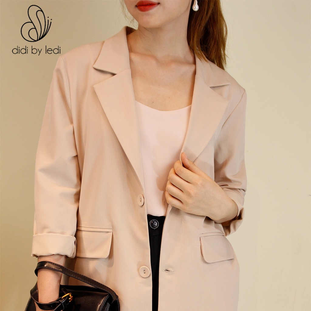 Áo Vest nữ, Áo Blazer nữ phom rộng Hàn Quốc  BY LEDI  vải cao cấp size S M L XL XXL - BL1123