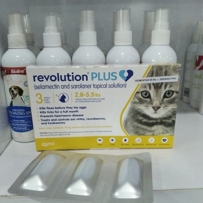 Phụ Kiện Cho Mèo Cách Mạng Plus Cat 2.8-5.5 Lbs Cat Lice (1 Ống)
