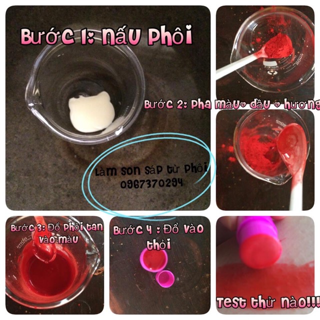 Phôi làm son lỳ handmade_Nguyên liệu làm mỹ phẩm handmade_Gía rẻ nhất thị trường