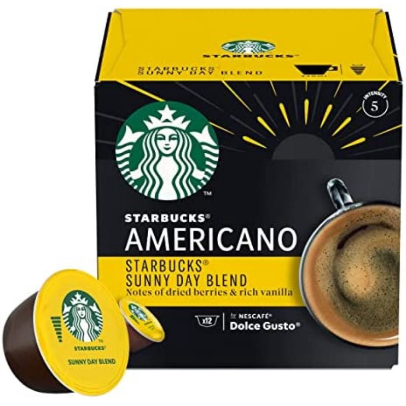 Hộp 12 viên Starbucks Americano Sunny Day Blend cho máy Dolce Gusto HSD 02/2023