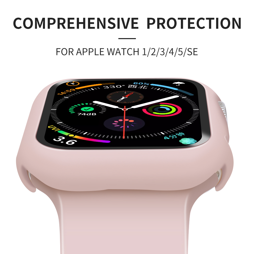 Vỏ ốp kính cường lực bảo vệ màn hình đồng hồ Apple Watch Series 6 Se 5 4 3 2 1 44mm 42mm 40mm 38mm