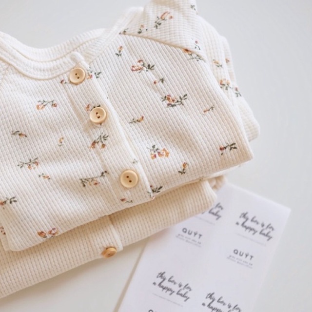 [Có sẵn/ Ảnh thật] ]Bộ quần áo ngủ trẻ em vải cotton hạt gạo phong cách hàn quốc tiệm nhà Quýt