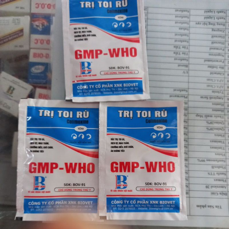 Trị toi gà, dịch vịt, mào thâm, chướng diều, khô chân, ăn không tiêu 10g