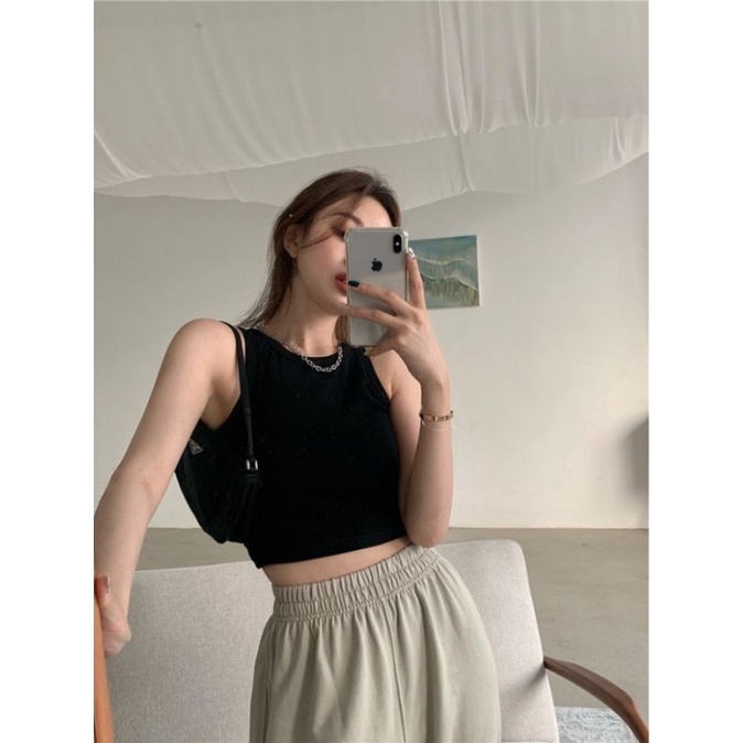 Áo ba lỗ nữ cotton cao cấp - croptop nữ basic chất loại 1 co giãn mát, mịn dáng ôm mix đồ cực xinh - AK0008 | steven.fac