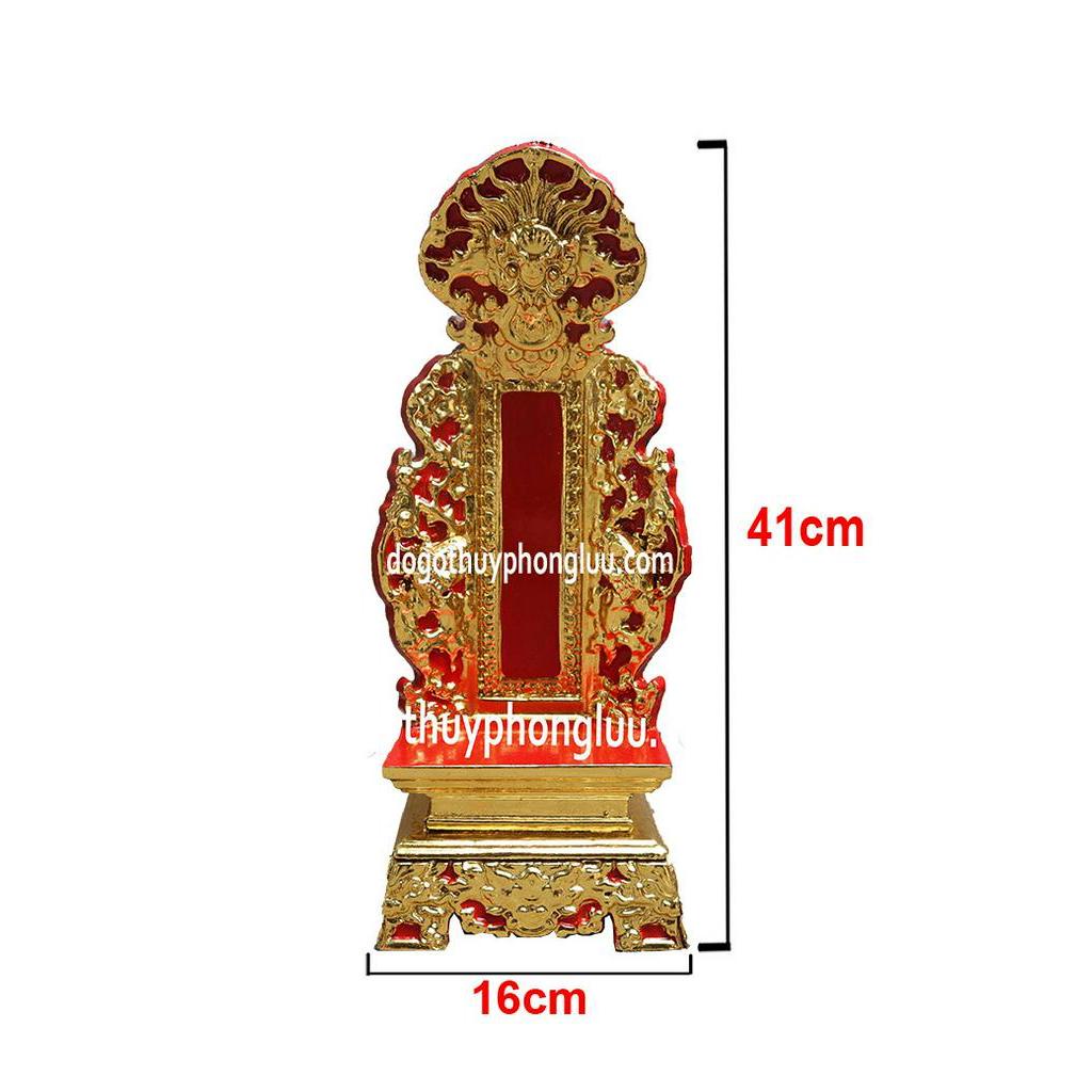Bài vị thờ gia tiên gỗ mít cao 41cm