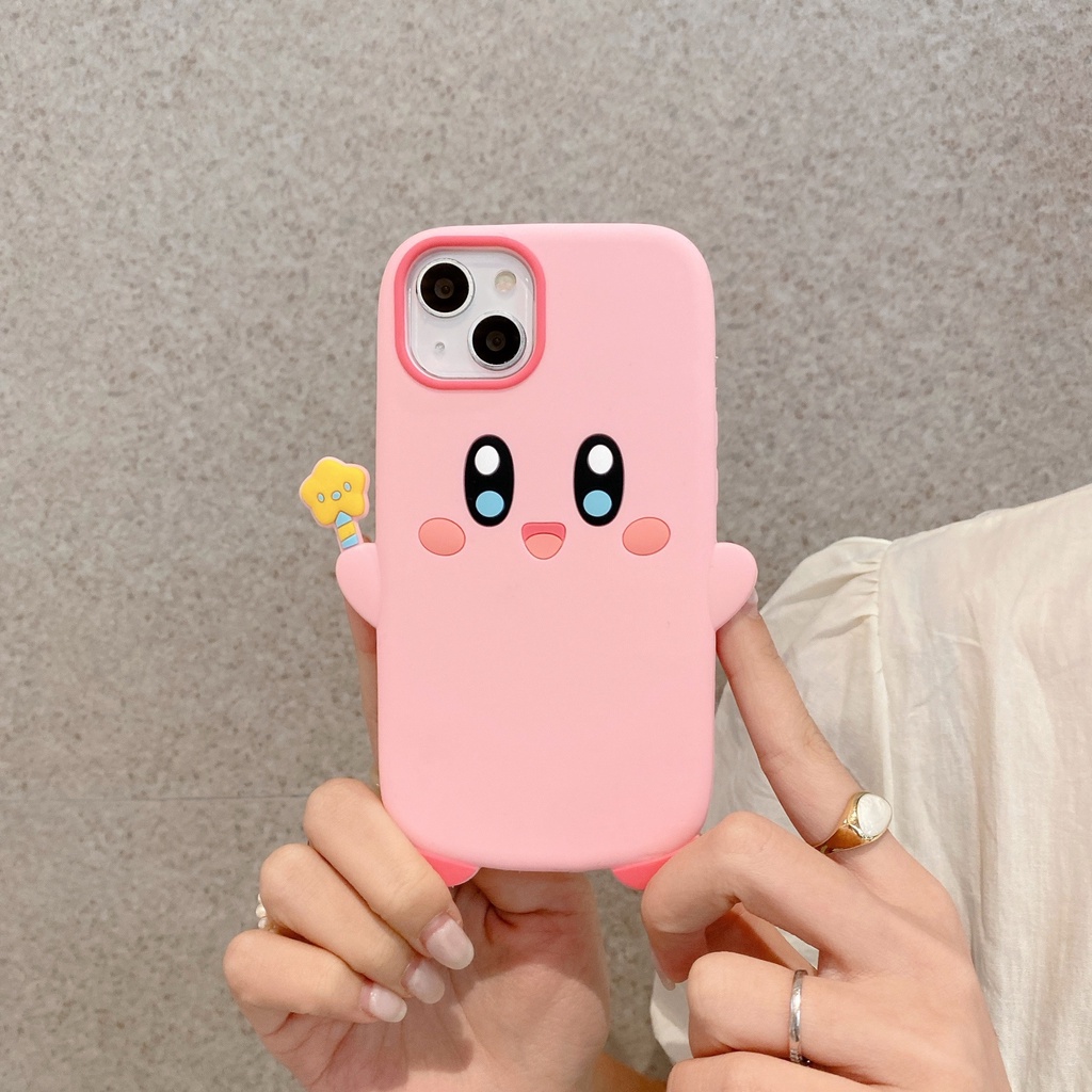 Ốp Điện Thoại Silicon Mềm Hình Hoạt Hình Kirby 3D Dễ Thương Chống Sốc Bảo Vệ Toàn Diện