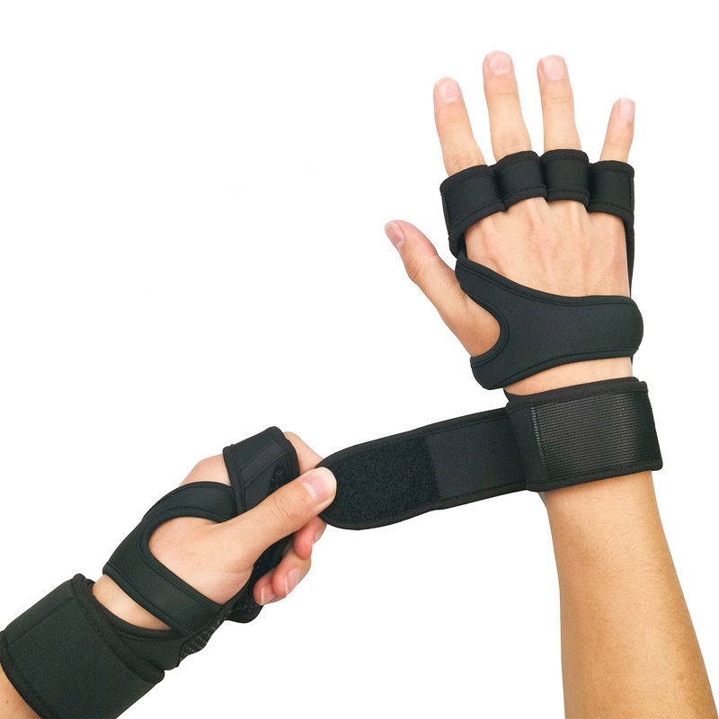Set 2 Găng Tay Nửa Ngón Chống Trượt Co Giãn Hỗ Trợ Nâng Tạ / Tập Thể Hình