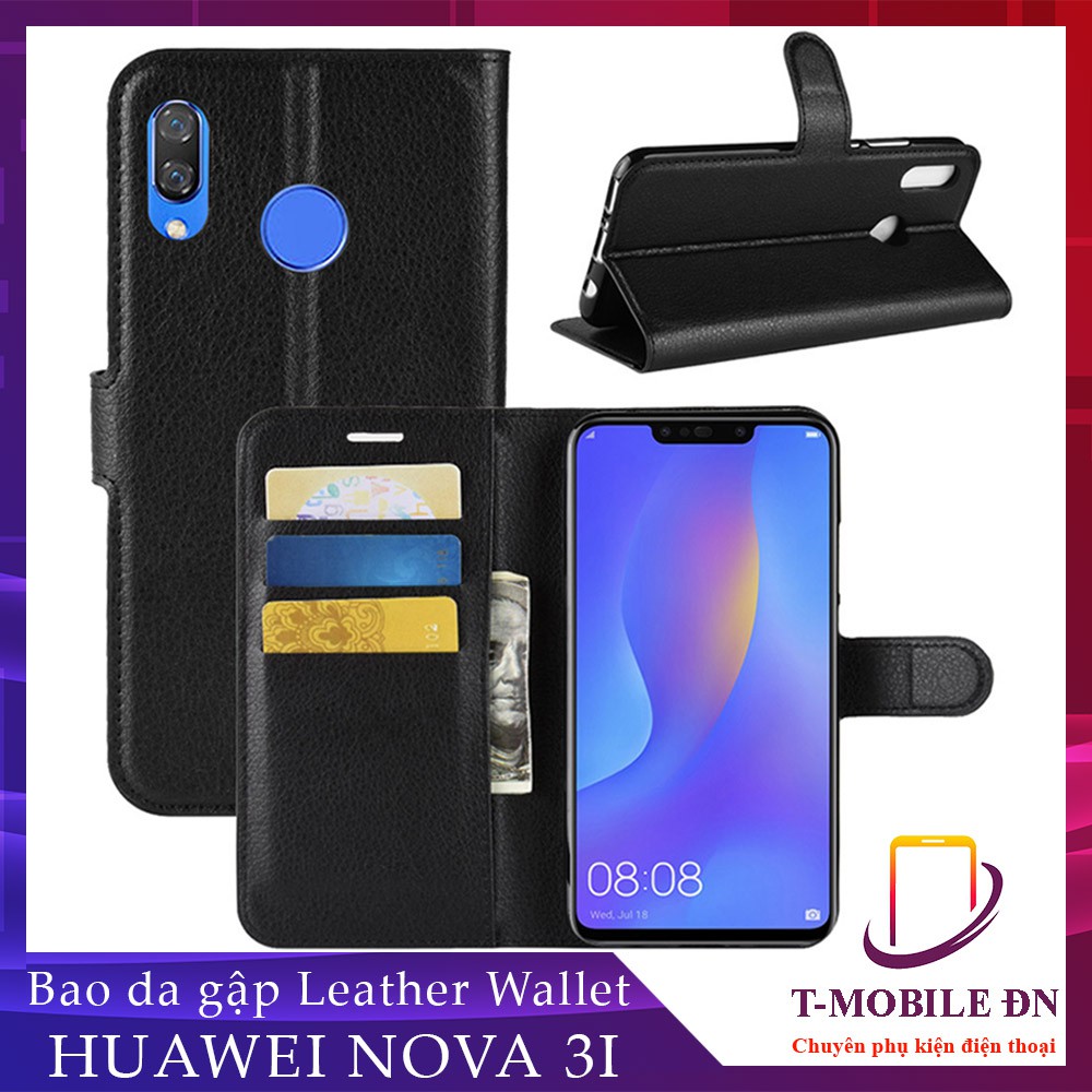 Bao da Huawei Nova 3i 3e Y7 Y9 Pro Prime 2019 P30 Lite nắp gập chống xem phim