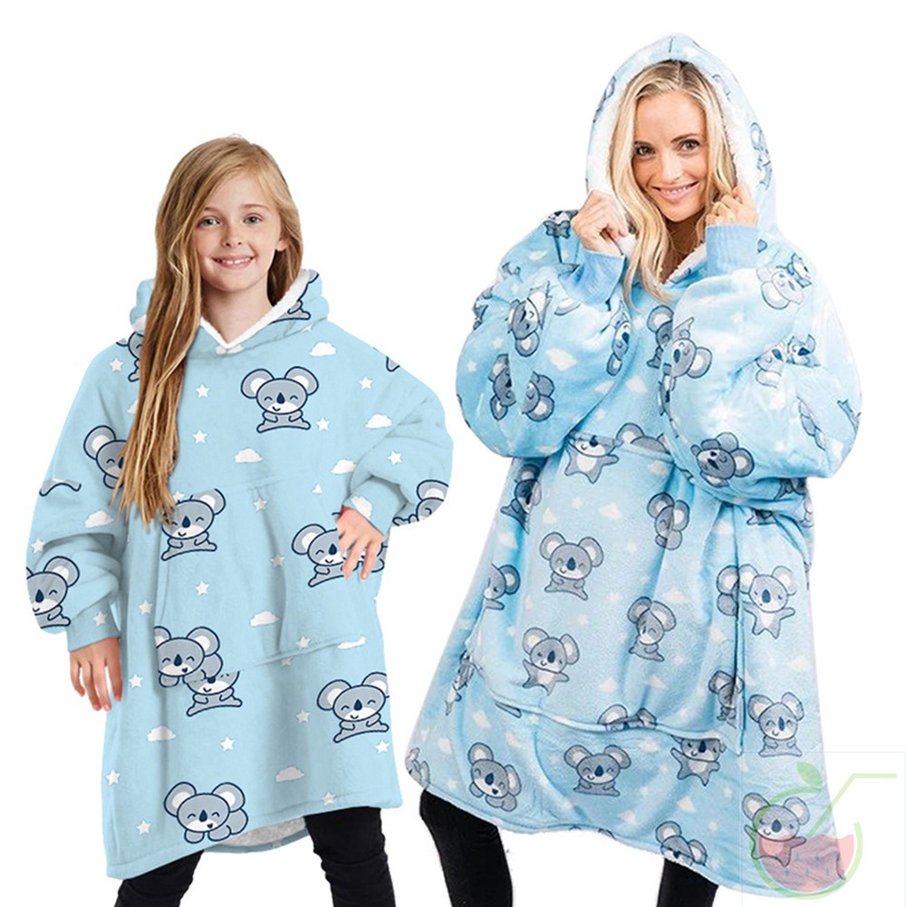 Hchai shop FAST Blanket Hoodie Sweatshirt Oversized TV Blanket Wearable Blanket Super Warm Soft Cozy Fleece Hooded Sweater for Kid/Adult
