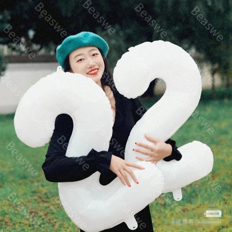 Bong bóng lá nhôm 32 inch hình chữ số dùng trang trí tiệc sinh nhật tiệc mừng em bé
