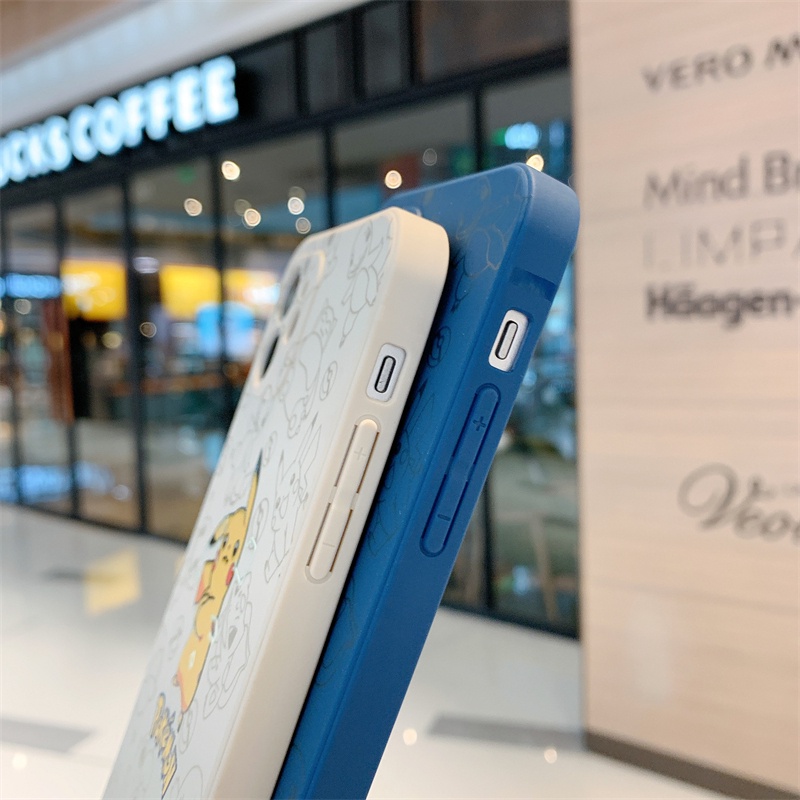 Ốp Điện Thoại TPU Silicon Hình Vuông Họa Tiết Hoạt Hình Cho iPhone 13 12 11 Pro Max XS Max XR X 8 7 Plus