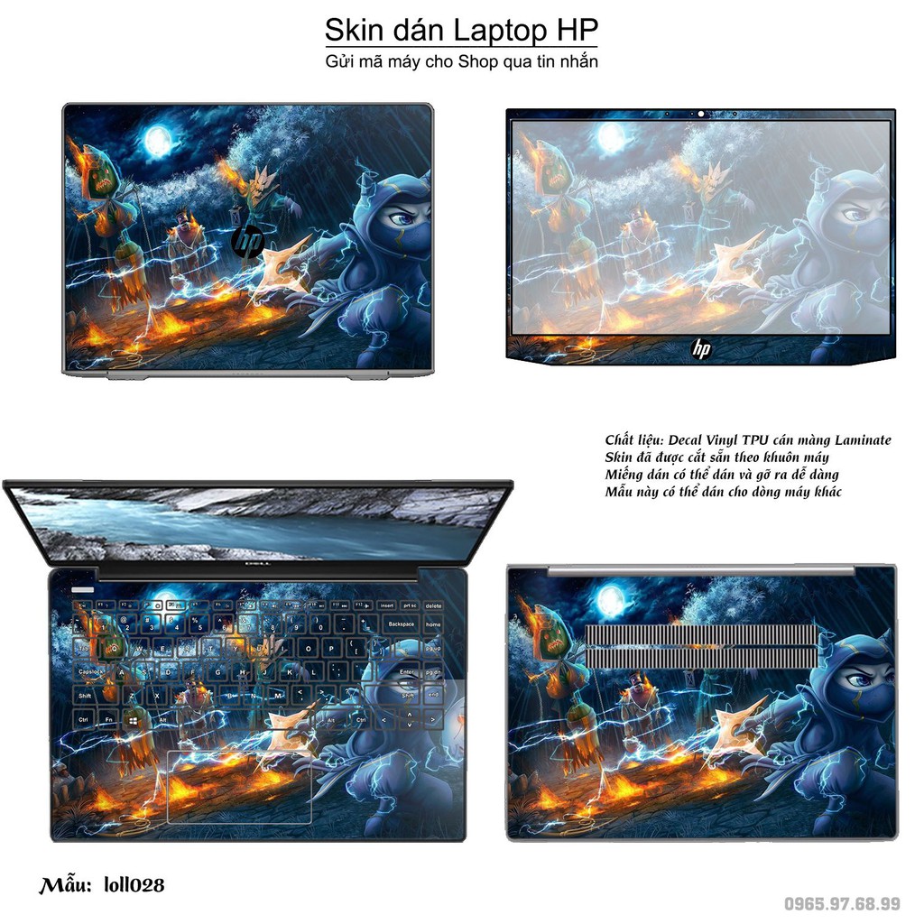 Skin dán Laptop HP in hình Liên Minh Huyền Thoại nhiều mẫu 3 (inbox mã máy cho Shop)