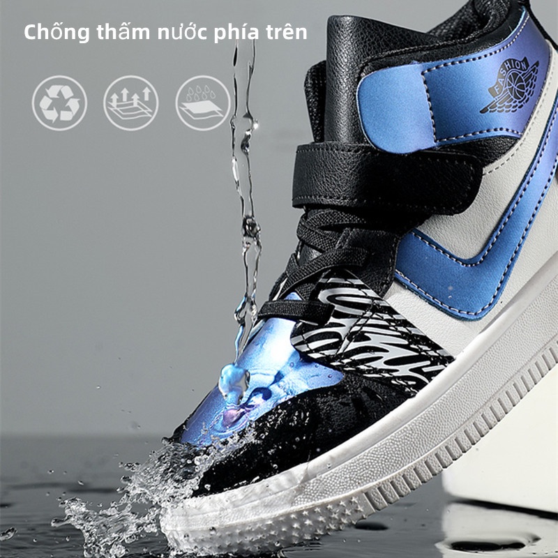 Giày Sneaker Cổ Cao Thiết Kế Mới Thoáng Khí Năng Động Thời Trang Dành Cho Bé