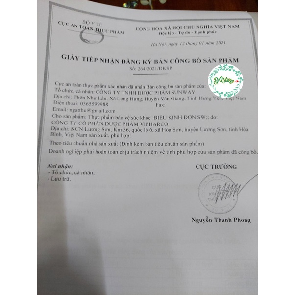 ĐIỀU KINH ĐƠN SW - bồi bổ khí huyết, điều hòa kinh nguyệt - hộp 30 viên