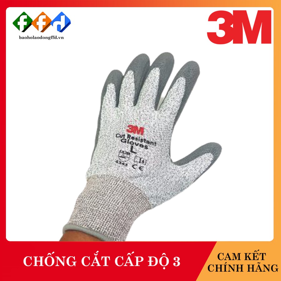 [Chính hãng] Găng tay chống cắt 3M cấp độ 3 - Găng tay chống cắt chống đâm xuyên tiêu chuẩn EN388:4343