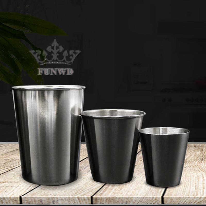 Cốc uống trà cà phê bằng thép không gỉ bền 30/ 70/ 180/ 320ml