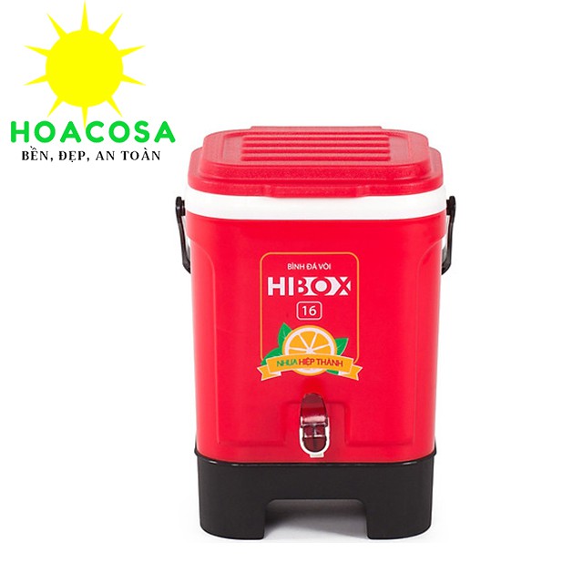 Thùng đá Hibox 16 Lít (16l) - Mini,có vòi rót,màu tươi sáng, nhỏ gọn, giữ lạnh lâu- Đồ Gia Dụng Hoacosa