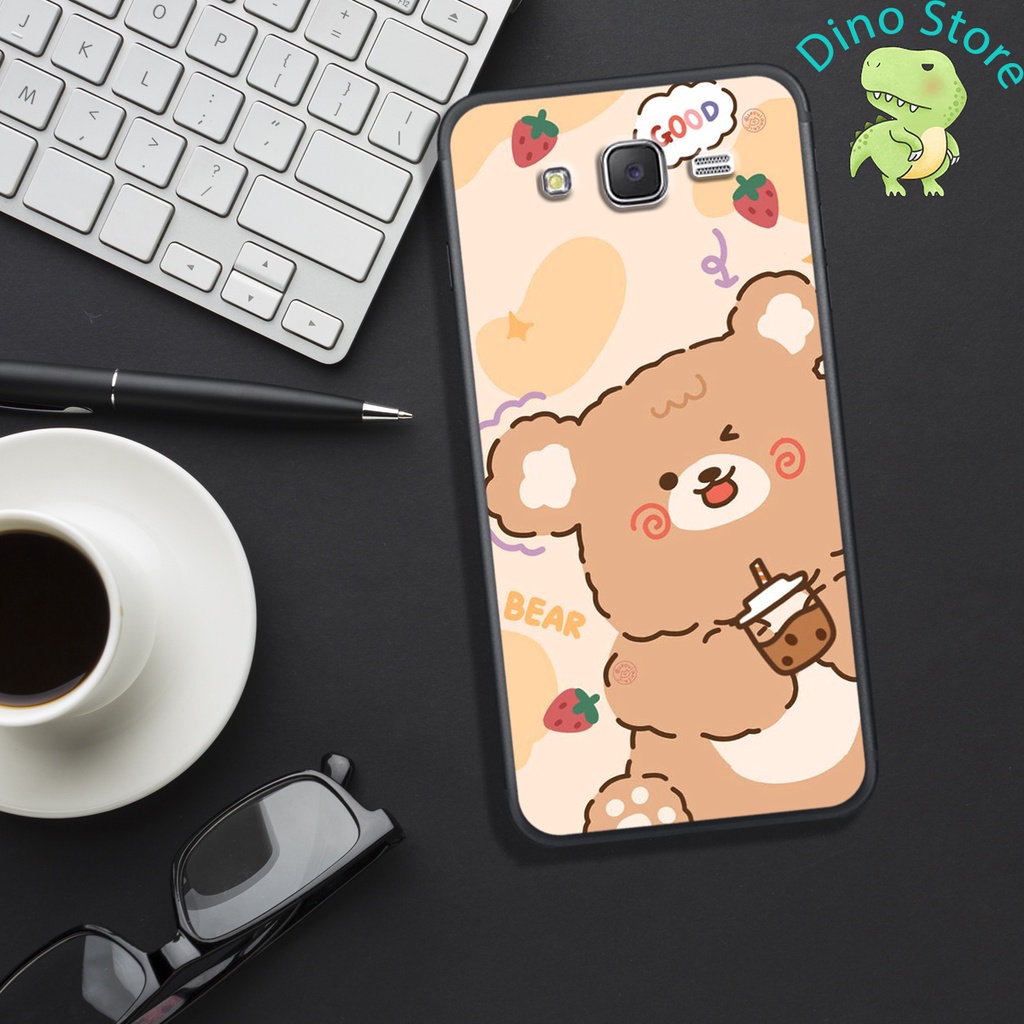 ỐP LƯNG SAMSUNG J7/J5 2015/J2 PRIME/J1 2016 , IN HÌNH CHÚ GẤU SIÊU CUTE VÀ HAPPY