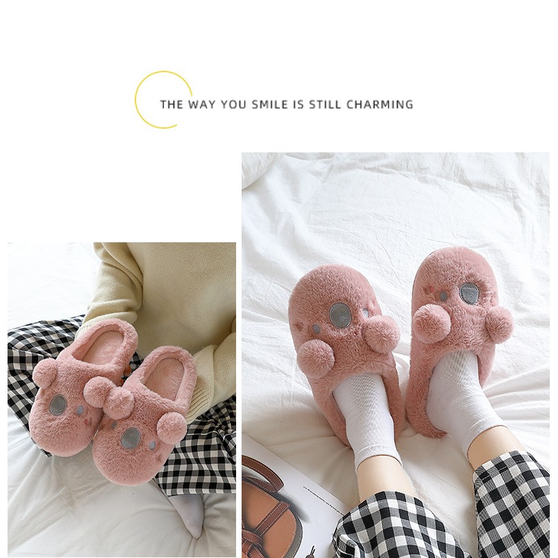 Dép Bông Đi Trong Nhà Hình Gấu Bắc Cực Siêu Xinh - Mẫu 03