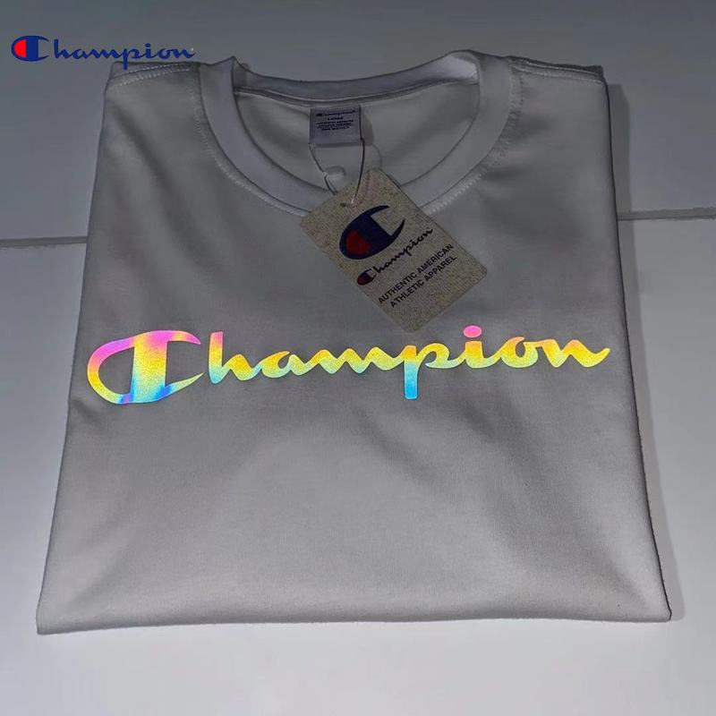 Áo Thun Ngắn Tay In Chữ Champion Thời Trang Mùa Hè Cho Cặp Đôi Size 21